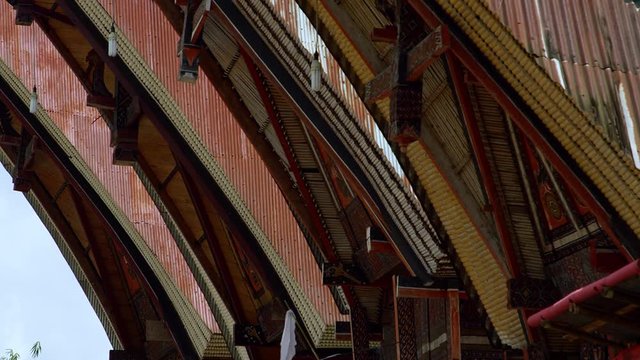 Traditional homes of the Toraja's people on Sulawesi island. Indonesia