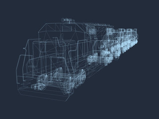 Train wireframe