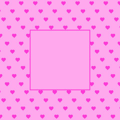 Hearts pattern, symbol background. Valentine's day and Mother's day card prink, pink, red colors. Love expression vector. Illustration
