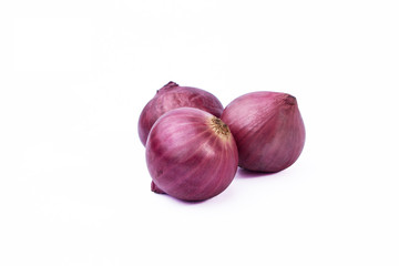 red onion isolated on white background