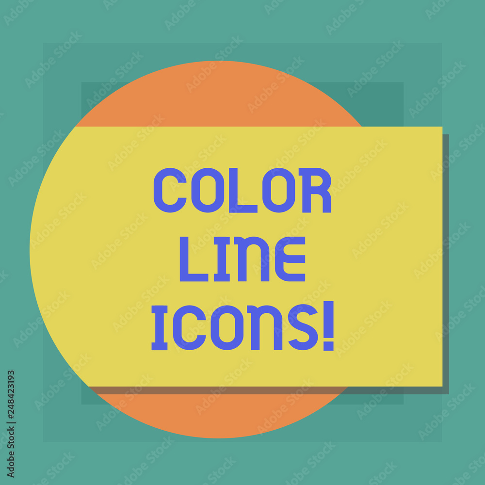 Fototapete conceptual hand writing showing color line icons. business photo showcasing colored figures help us 