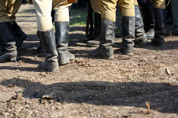 The boots of the Soviet soldier