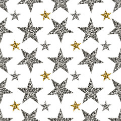 Silver stars on white background.