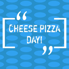 Handwriting text Cheese Pizza Day. Concept meaning date started Greeks covered bread with oils herb and cheese Columns of Small Color Oval Shape Geometric Pattern in Seamless Repetition