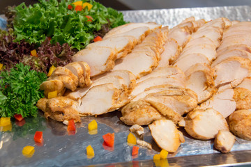  slice mixed cold cut on plate