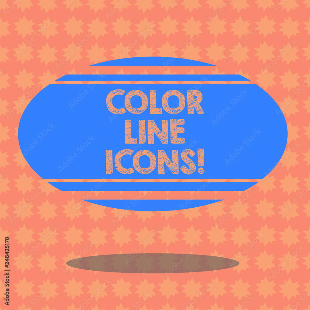 Fototapete writing note showing color line icons. business photo showcasing colored figures help us to go faste