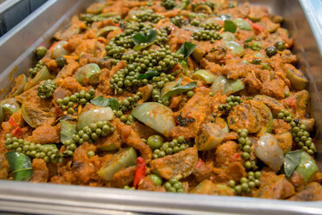  delicious Thai food in dish for buffet