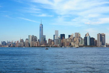 Fototapeta premium Widok na Nowy Jork z rzeki Hudson. USA