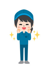 The woman of the moving company