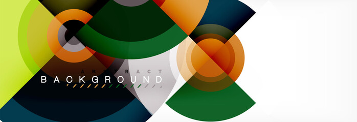 Obraz premium Circle geometric composition abstract background design, cover, template, brochure, flyer.