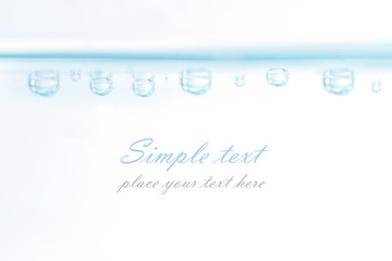 bubbles water on white background
