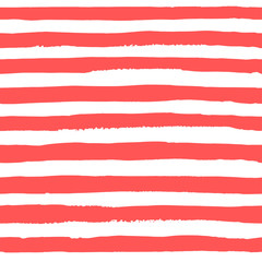 Fototapeta premium seamless pattern of horizontal watercolor coral strips
