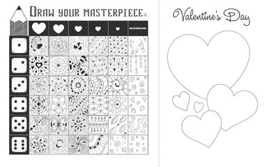  game zentangle elements Valentine black