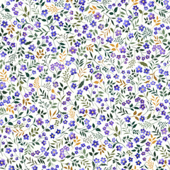 seamless floral pattern with meadow flowers - 248428963