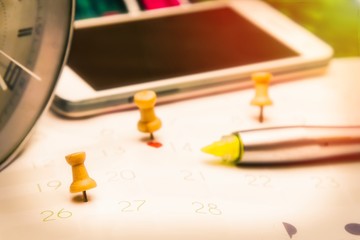 mobile phone and calendar remembering valentines day