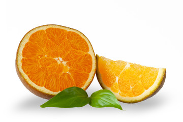 frische Schokoladen Orange, isoliert auf weißem Hintergrund