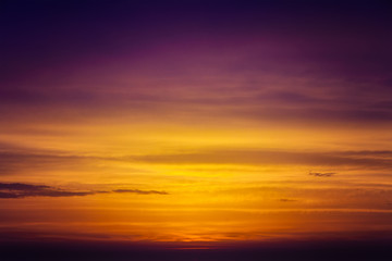 Beautiful colorful sky with clouds after sunset
