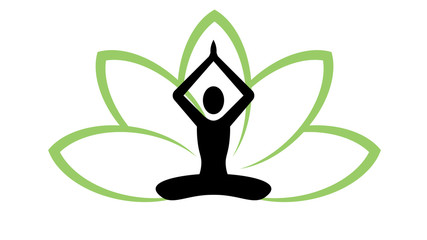 Yoga icon. Yoga logo vector design. Meditation logo, meditation icon