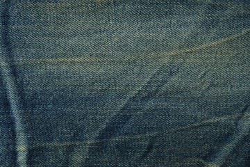 Vintage blue jeans texture pattern background.