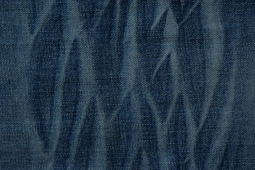 Vintage blue jeans texture pattern background.
