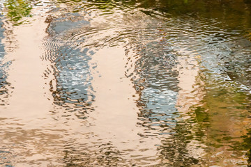 Colorful water reflections