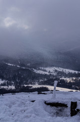 zimowa panorama  Bieszczady 