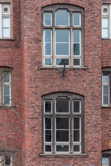 Fototapeta na wymiar Windows on old house