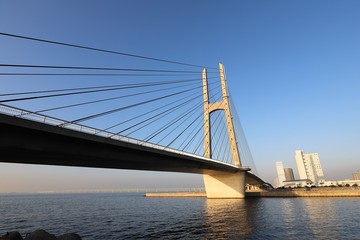 Fototapeta na wymiar 大阪湾に架かる橋