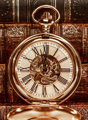 Close up on vintage clock