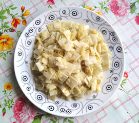 Fettuccine With Cabbage On a Plate