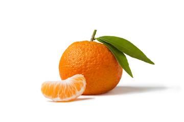 tangerine isolated on white background