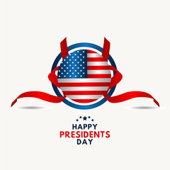 Happy Presidents Day Vector Template Design Illustration