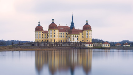 Fototapeta na wymiar Baroque Moritzburg Castle, Dresden, Free State of Saxony, Germany, Europe