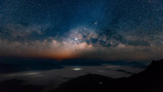 Milky Way time lapse at Doi pha tang,Northern Thailand