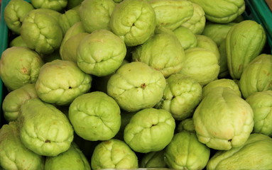 Obraz premium Chayote,Pepinela, Portugel, Markt
