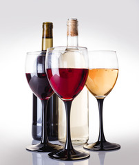 white and red wine