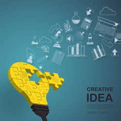 Ideas concepts for innovation and creative solutions, graphic design, doodles for business, text design, layout Vector illustrations 