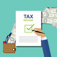 Flat design concepts for auditing . Auditor examination of financial report. Tax process. Research, project management, planning, accounting, analysis, data and investment. Vector for website banners.