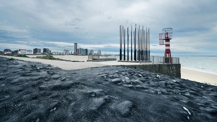 Wind organ pipes in Vlissingen, Netherlands
