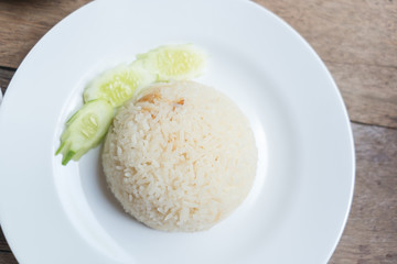 Hainanese chicken rice in Thai..