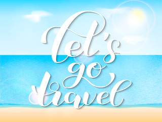 Let's go travel. Vector illustration