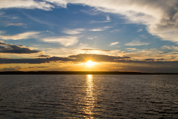 Sunset on the lake, Saint lake, Shatura, Moscow region