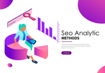 Seo analytic methods landing web page template