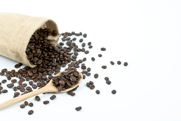 coffee beans on white background