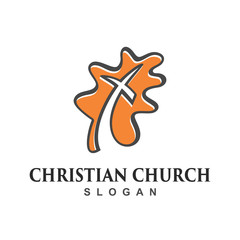 christian church logo design template
