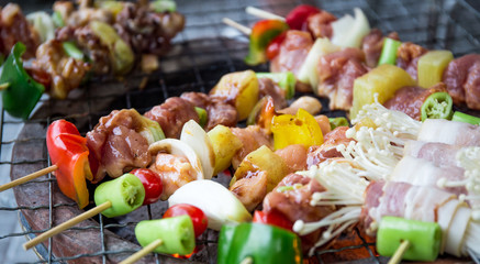 BBQ grill street food in Thailand