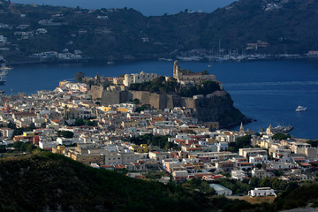 Lipari, Lipari Stadt, Burgberg, Kastell, Kathedrale, Liparische Inseln, Sizilien, Italien, <...