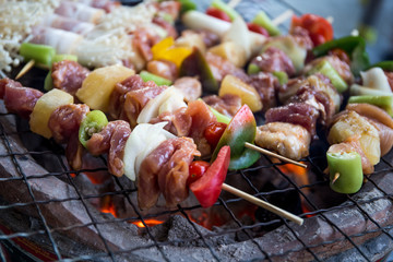 BBQ grill street food in Thailand
