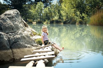 child lake water legs
