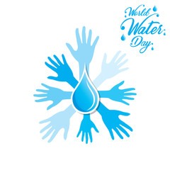 world water day poster concept